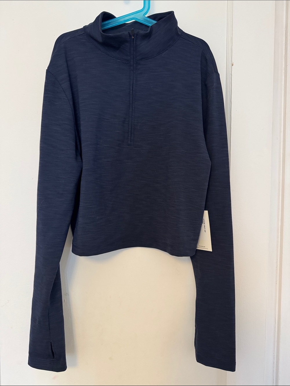 Splits59 Navy Half-Zip Mock Neck Pullover